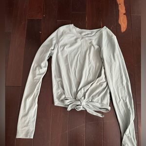 Teal lululemon workout long sleeve